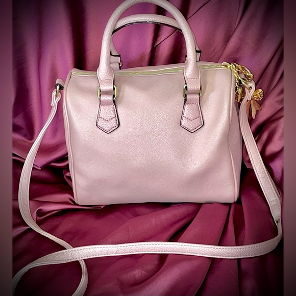 Juicy Couture ‘Be Classic’ Dusty Blush Rhinestone Satchel Crossbody Bag & Charm - Picture 9 of 14